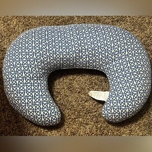 Blue Patterned Nursing Pillow